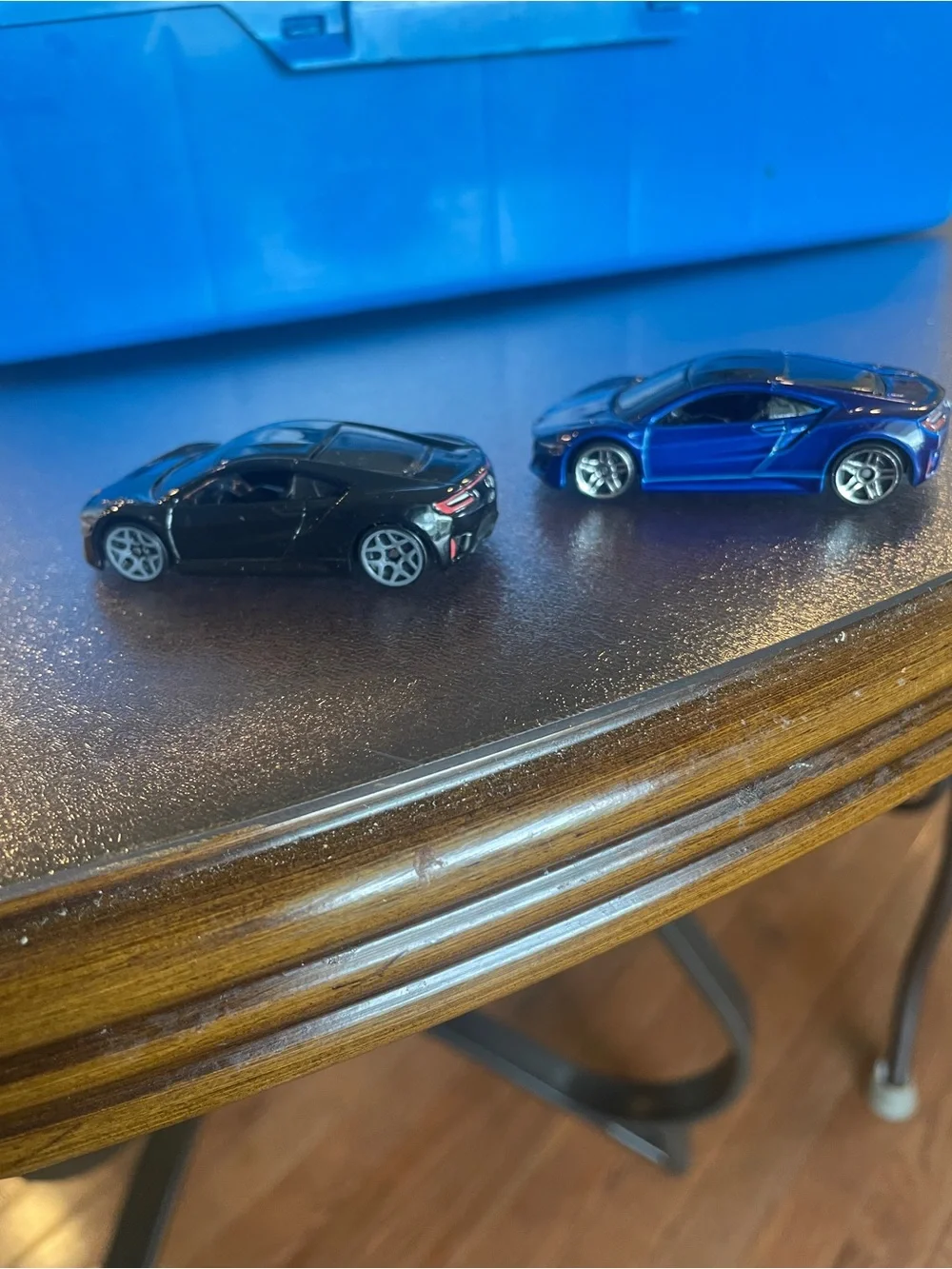 2) 17 Acura NSX Hot Wheels Blue and black 2015 Die-Cast cars